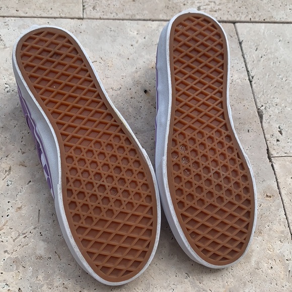 Purple & White Checkered Vans Size 5 - Picture 6 of 10